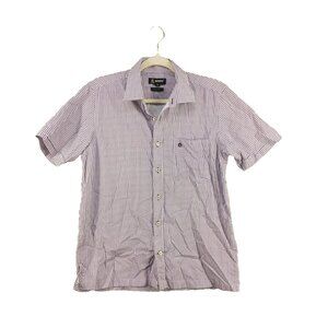 WINMAX Button Up Shirt Size MEDIUM Menswear Geometric Print Woven Office Casual